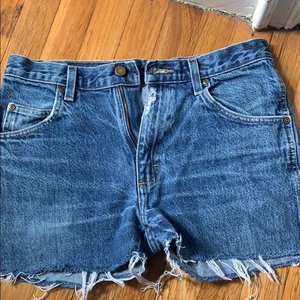 Wrangler distressed denim shorts